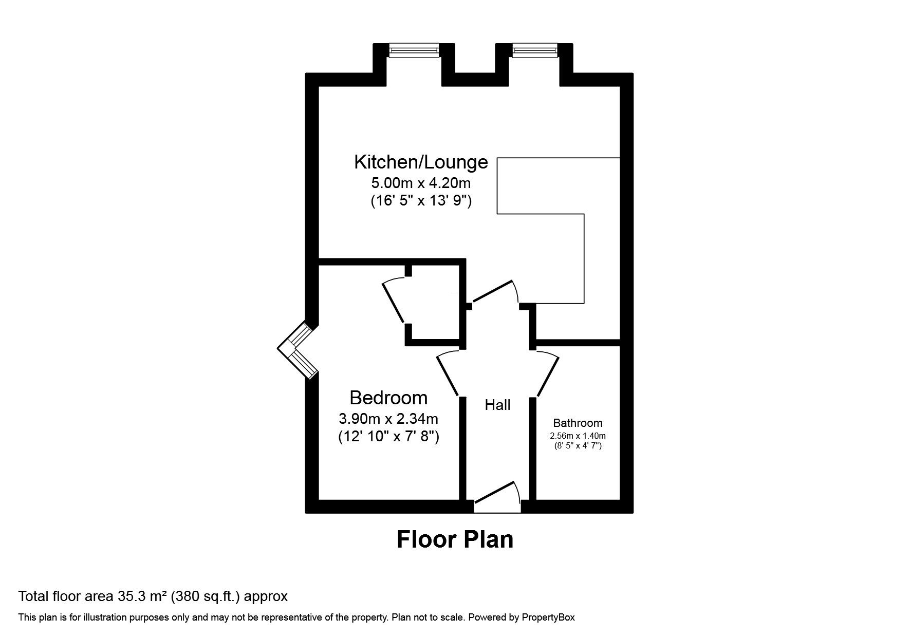 Floorplan of 1 bedroom  Flat to rent, Station Road, Egham, Surrey, TW20