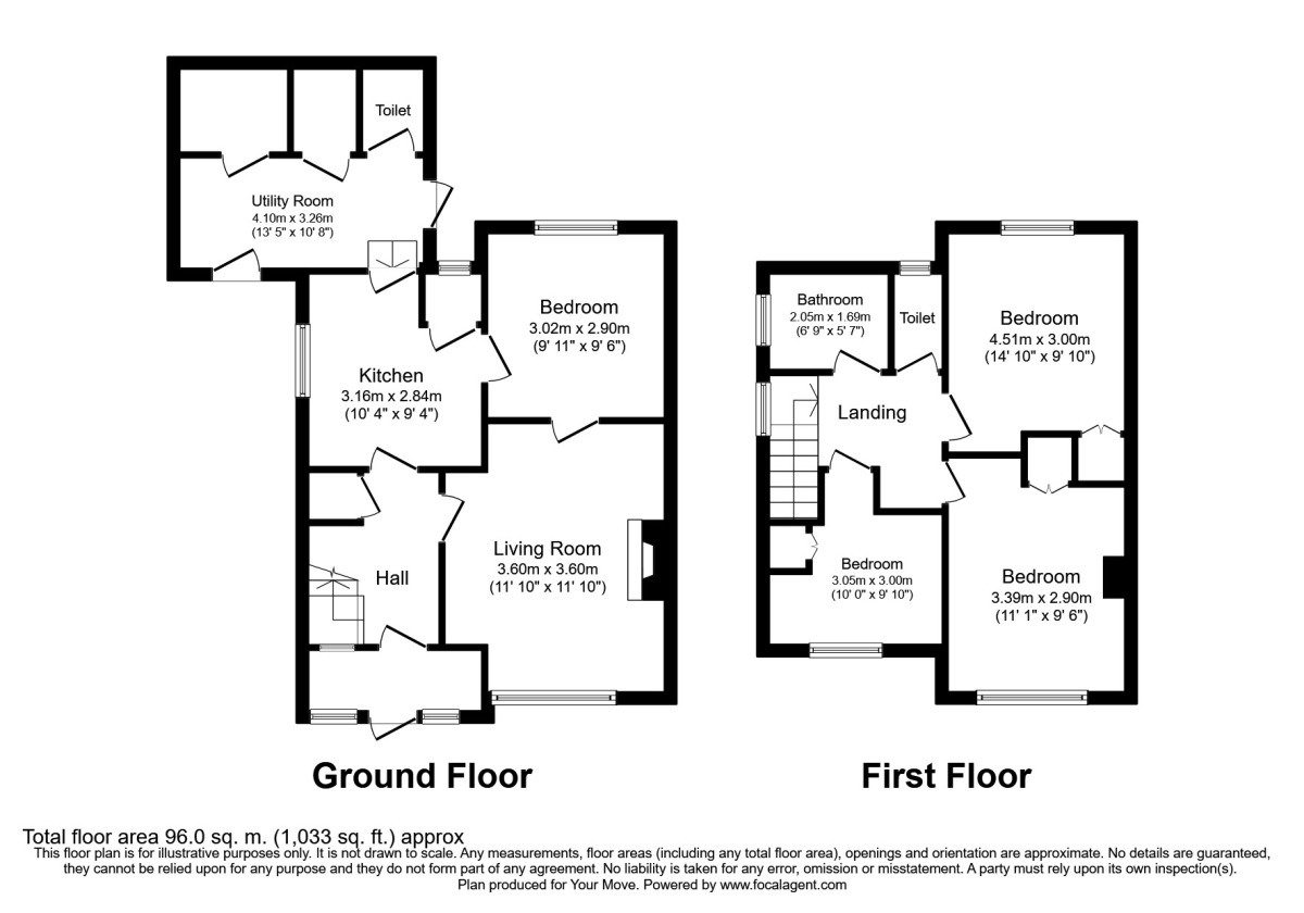 Floorplan of 4 bedroom Semi Detached House to rent, Spring Rise, Egham, Surrey, TW20