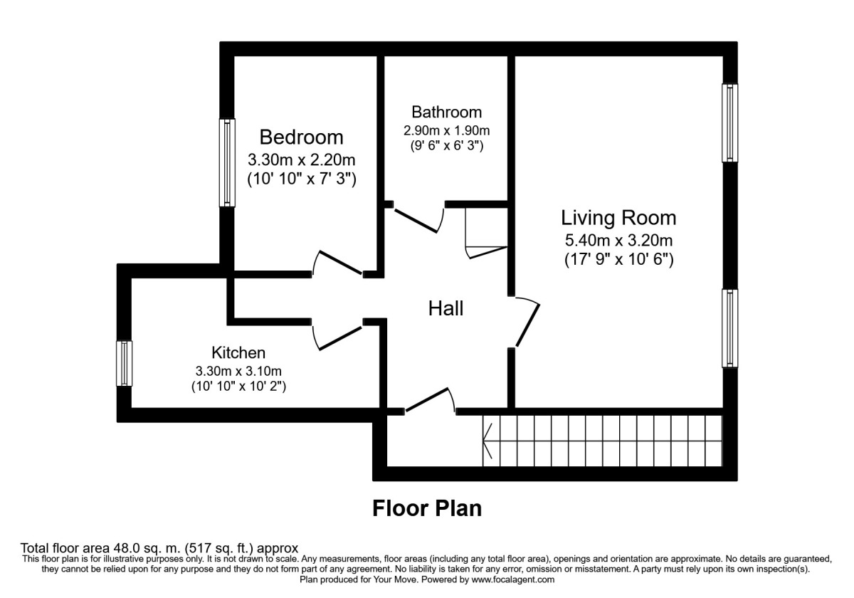 Floorplan of 2 bedroom  Flat to rent, Charing Road, Gillingham, Kent, ME8