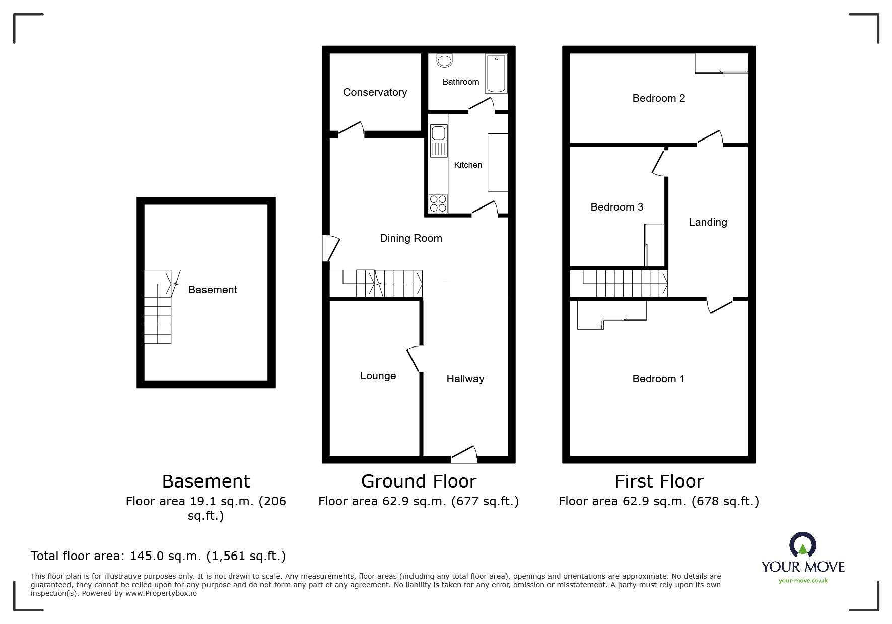 Floorplan of 3 bedroom End Terrace House to rent, King Street, Gillingham, Kent, ME7