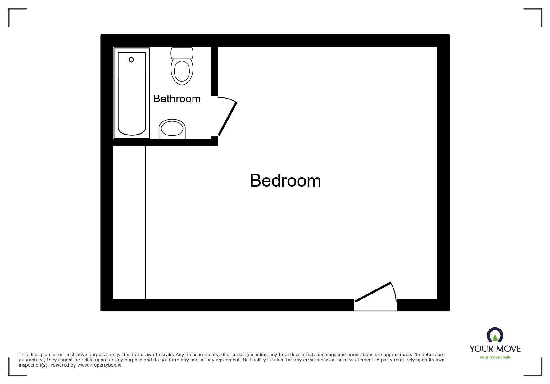Floorplan of 1 bedroom  Room to rent, High Street, Brompton, Kent, ME7