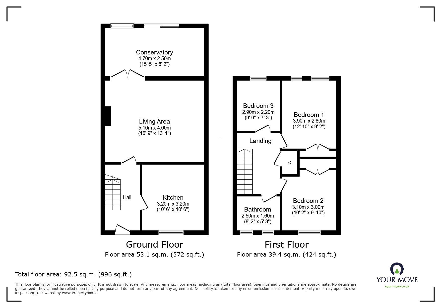 Floorplan of 3 bedroom Mid Terrace House for sale, Grange Road, Gillingham, Kent, ME7