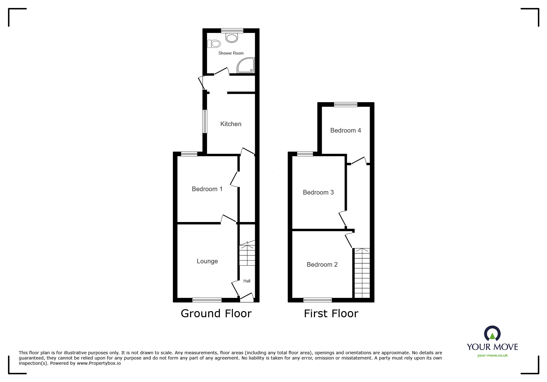 Floorplan of 5 bedroom End Terrace House to rent, Leslie Road, Gillingham, Kent, ME7
