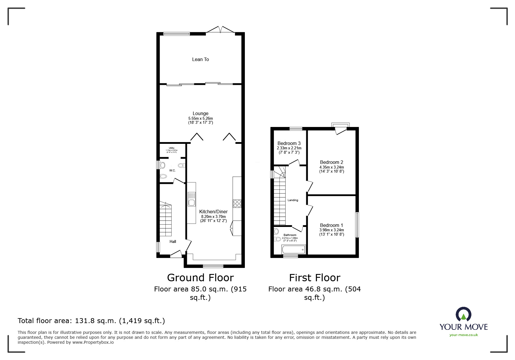 Floorplan of 3 bedroom Detached House for sale, First Avenue, Gillingham, Kent, ME7