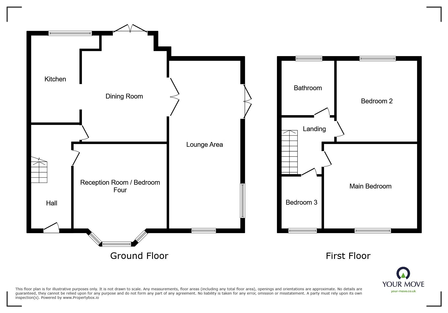 Floorplan of 4 bedroom Semi Detached House to rent, City Way, Rochester, Kent, ME1