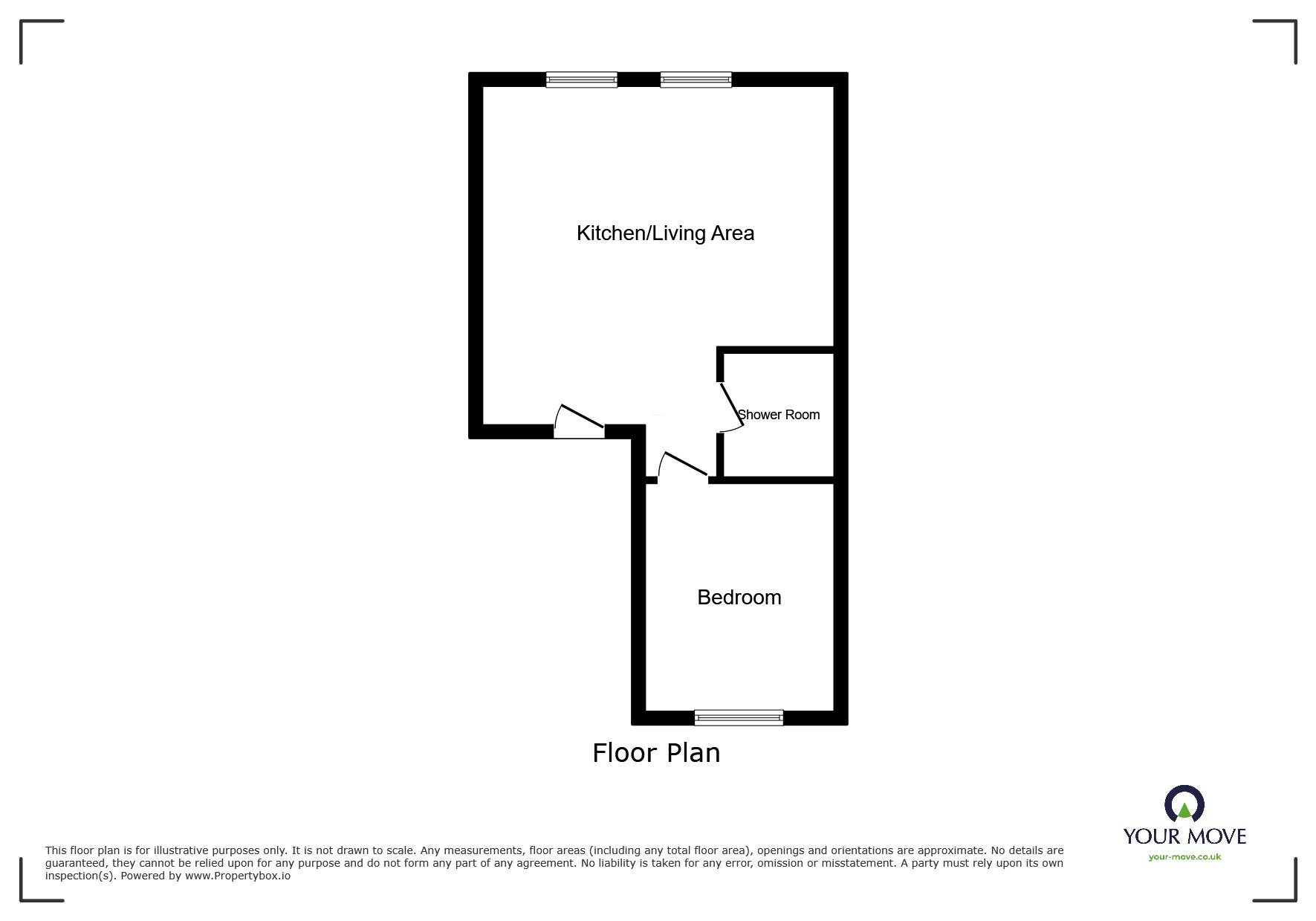 Floorplan of 1 bedroom Flat to rent, Richmond Road, Gillingham, Kent, ME7
