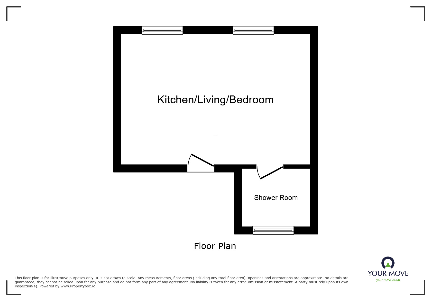 Floorplan of 1 bedroom Flat to rent, Richmond Road, Gillingham, Kent, ME7