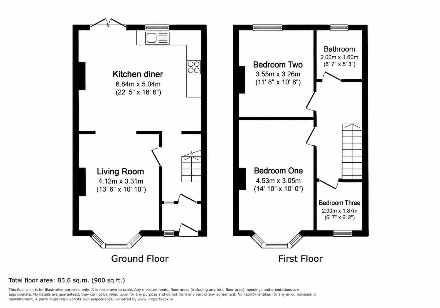 Floorplan of 3 bedroom End Terrace House for sale, Shottenden Road, Gillingham, Kent, ME7