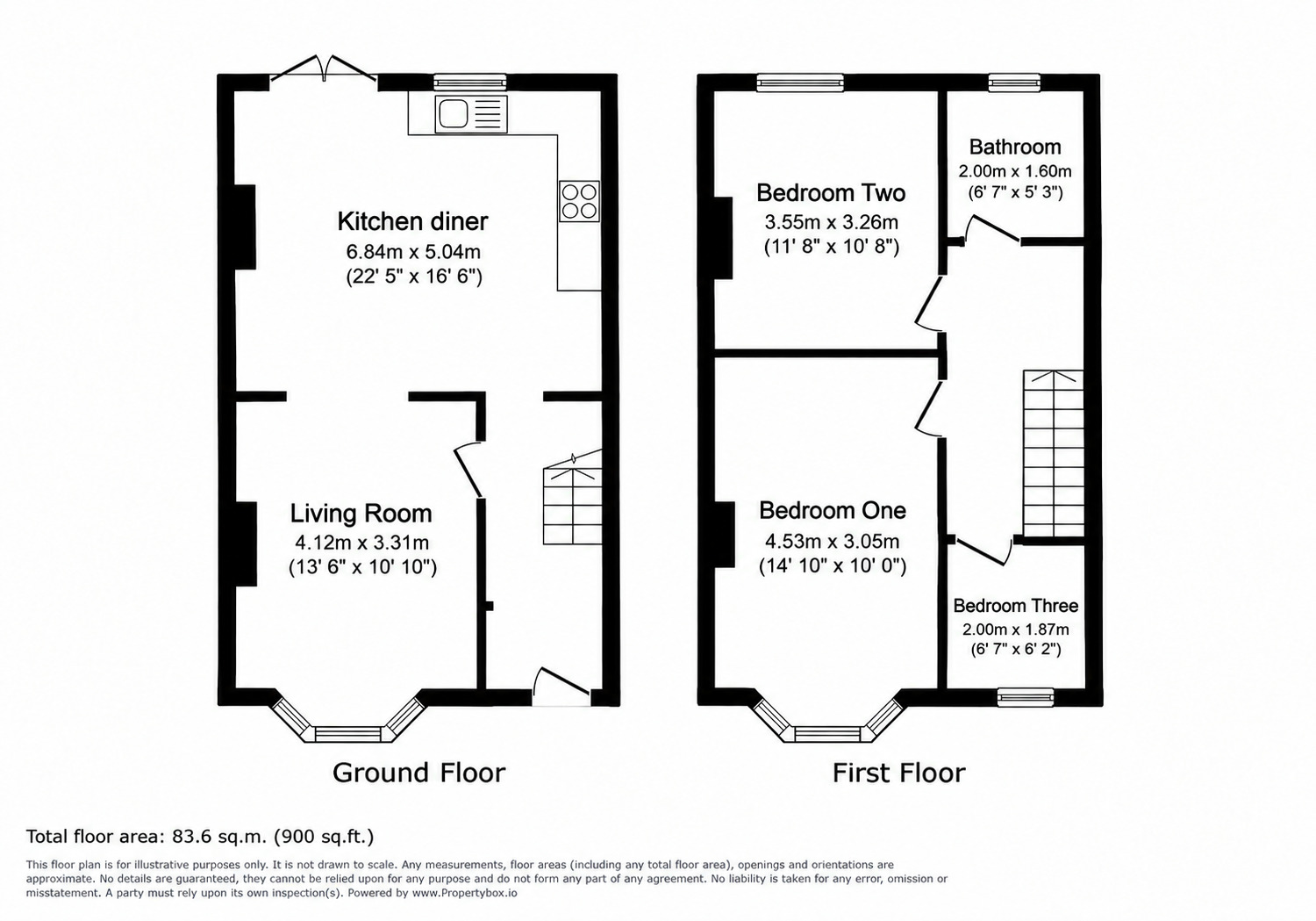 Floorplan of 3 bedroom End Terrace House for sale, Shottenden Road, Gillingham, Kent, ME7