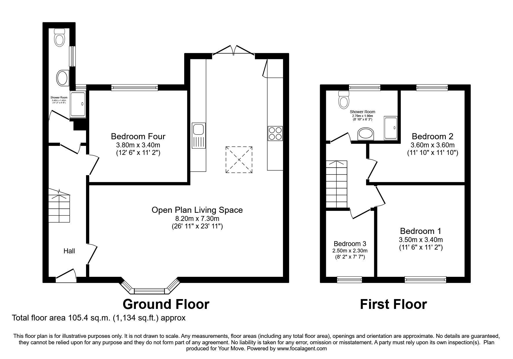 Floorplan of 4 bedroom Semi Detached House for sale, Sturdee Avenue, Gillingham, Kent, ME7