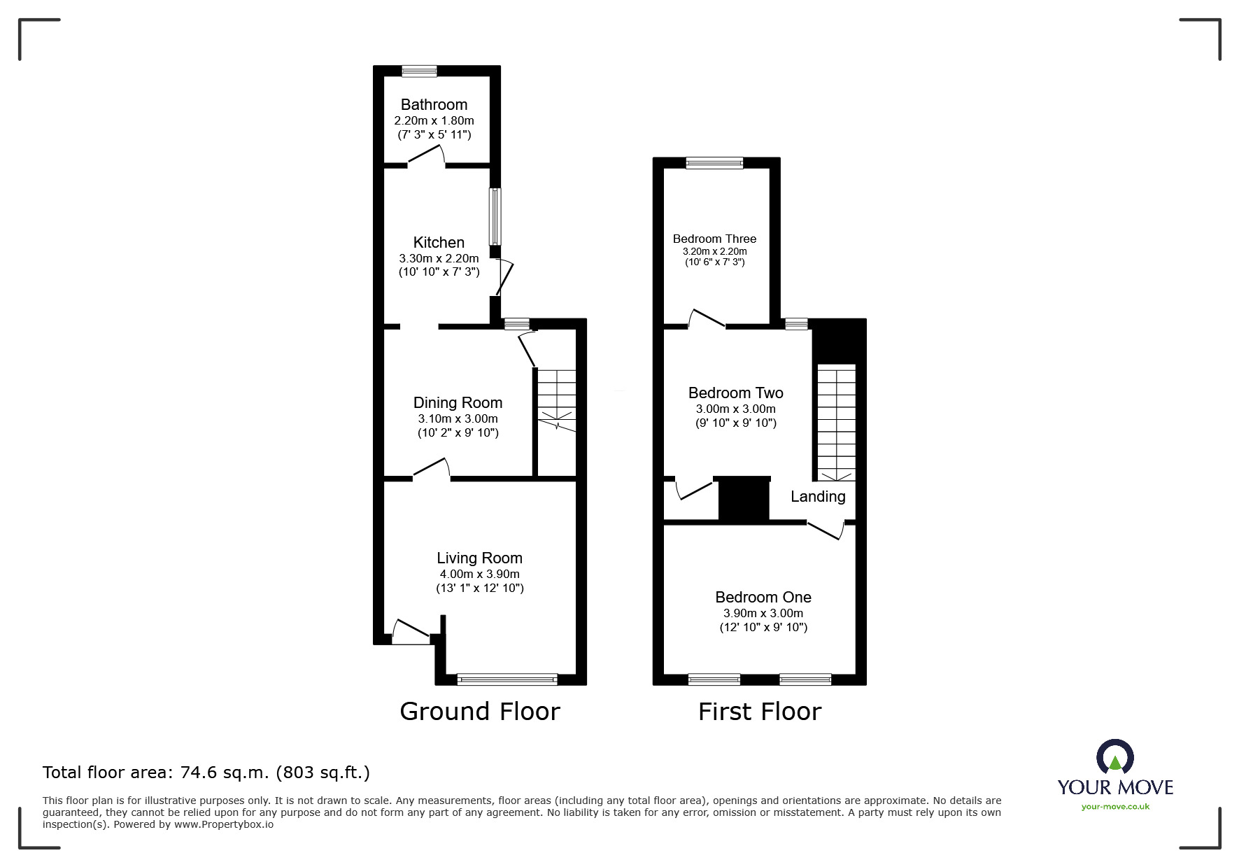Floorplan of 3 bedroom Mid Terrace House for sale, Shakespeare Road, Gillingham, Kent, ME7