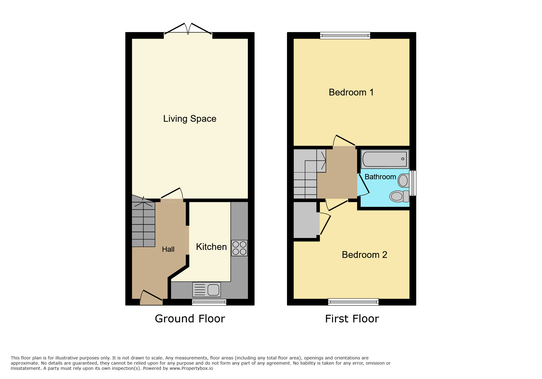 Floorplan of 2 bedroom End Terrace House for sale, Shorefields, Rainham, Kent, ME8