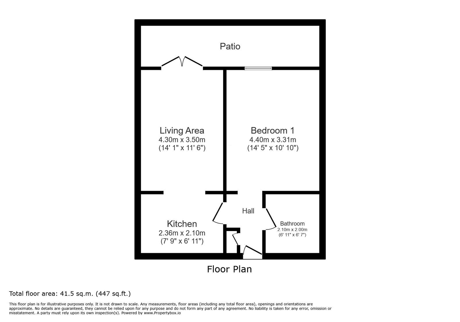 Floorplan of 1 bedroom Flat for sale, Pegasus Way, Gillingham, Kent, ME7
