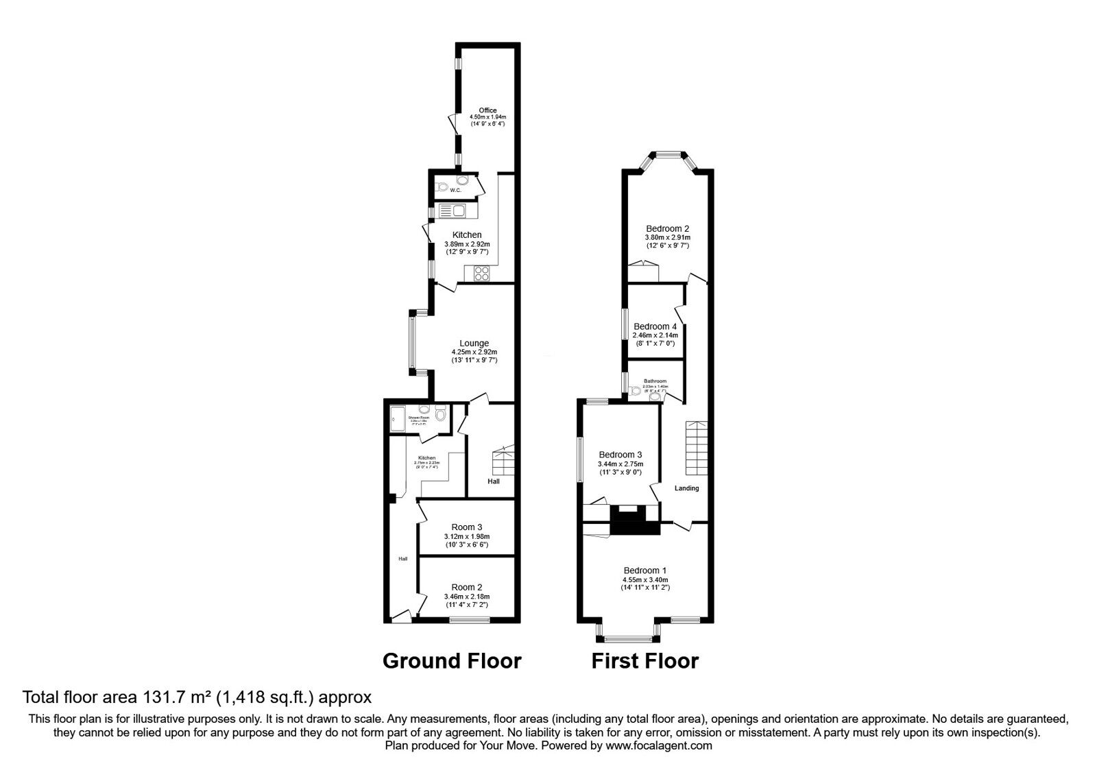 Floorplan of 5 bedroom End Terrace House for sale, Canterbury Street, Gillingham, Kent, ME7