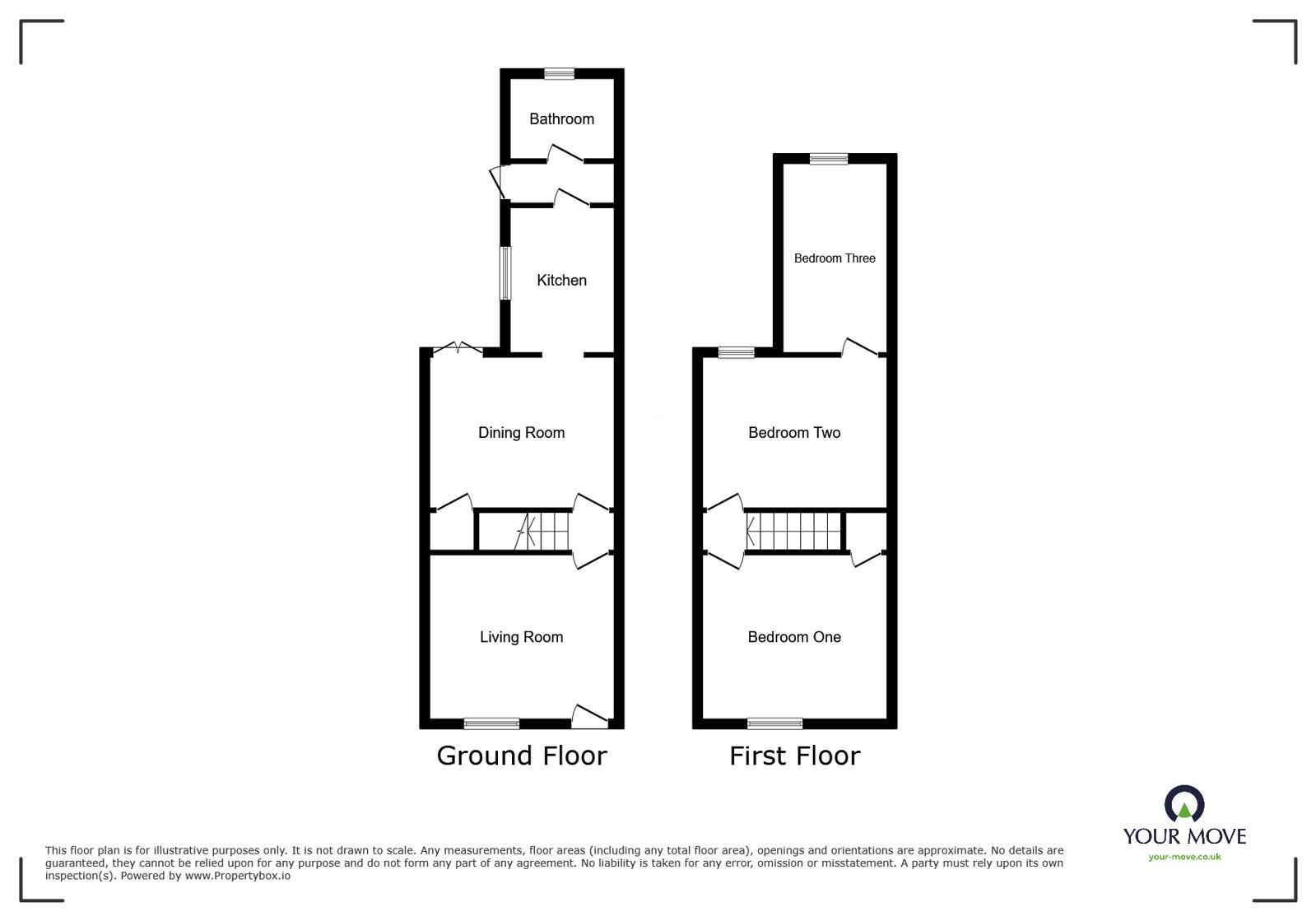 Floorplan of 3 bedroom Mid Terrace House to rent, Elm Road, Gillingham, Kent, ME7