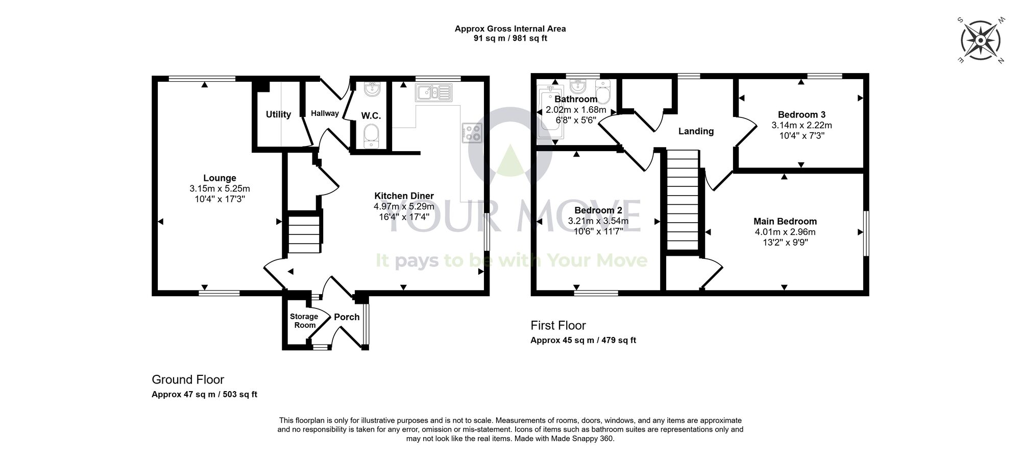Floorplan of 3 bedroom End Terrace House for sale, Strathyre Place, Glenrothes, KY7