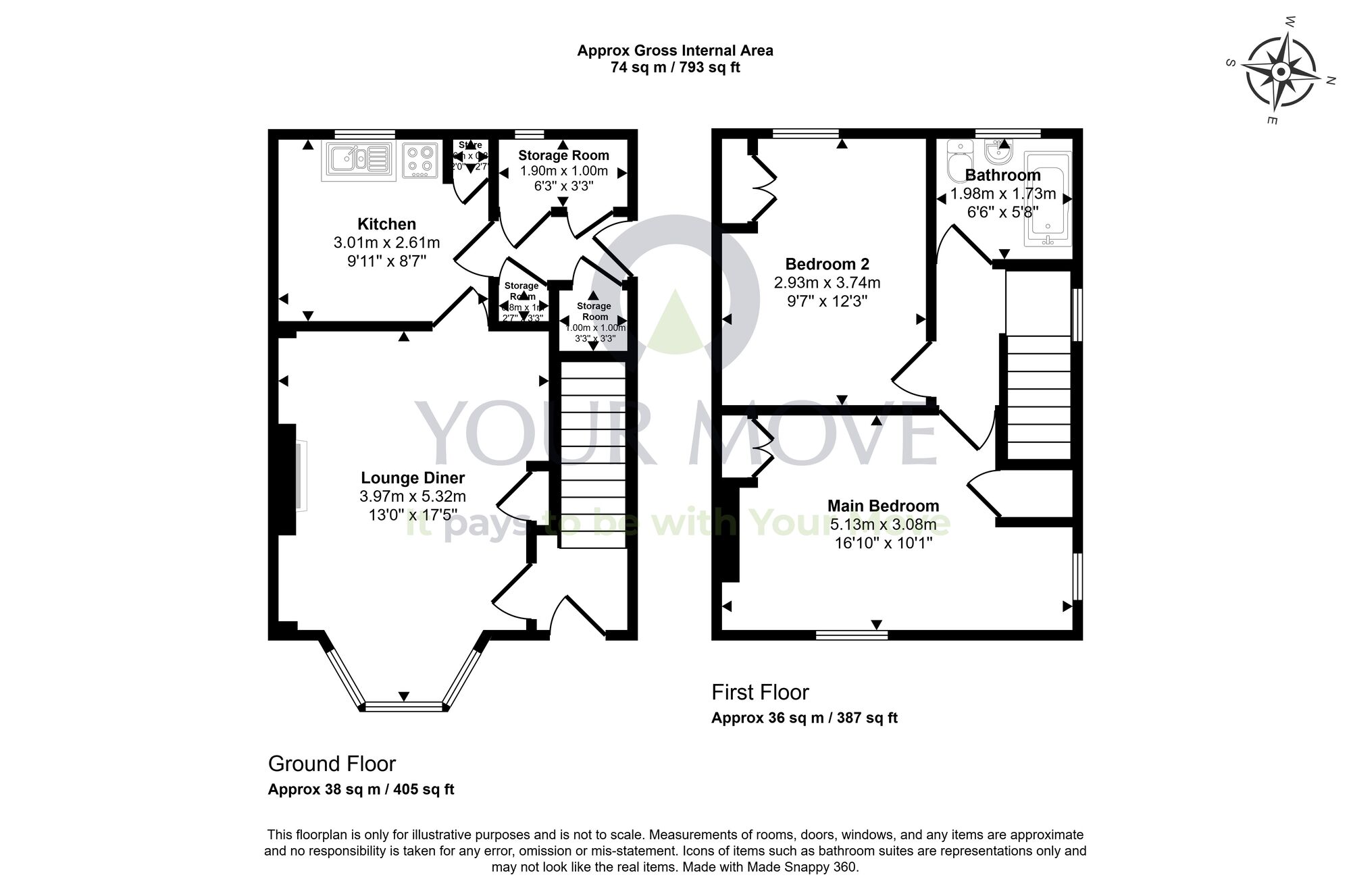 Floorplan of 2 bedroom Semi Detached House for sale, Spence Drive, Leslie, Glenrothes, KY6