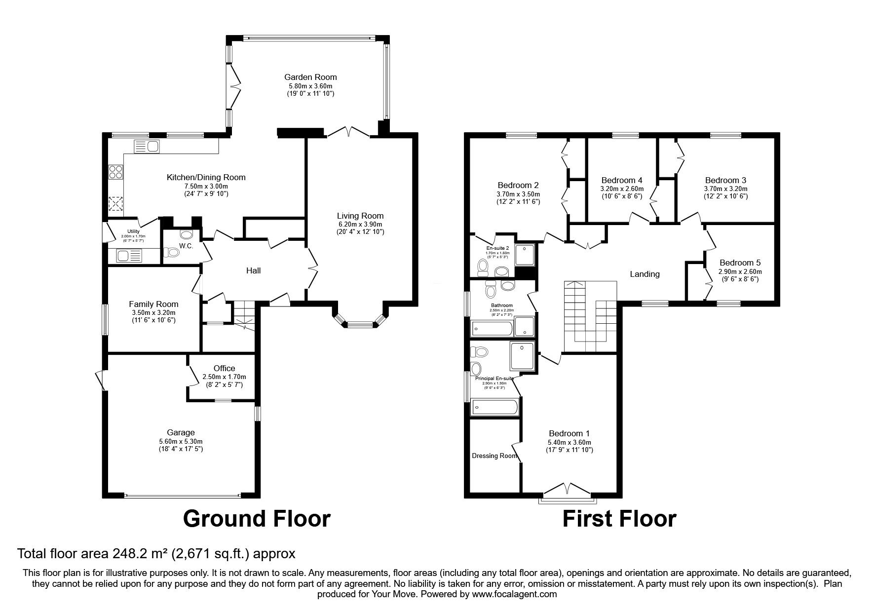 Floorplan of 5 bedroom Detached House for sale, Balgeddie Park, Glenrothes, Fife, KY6