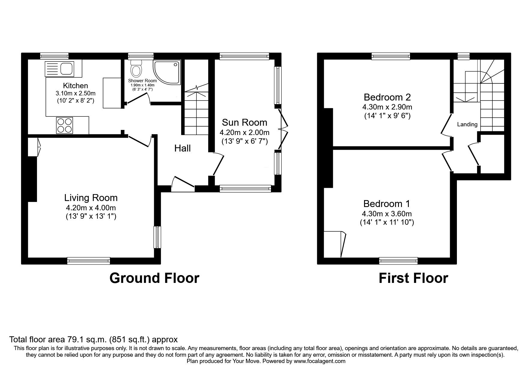 Floorplan of 2 bedroom Semi Detached House for sale, Hawthorn Terrace, Thornton, Fife, KY1