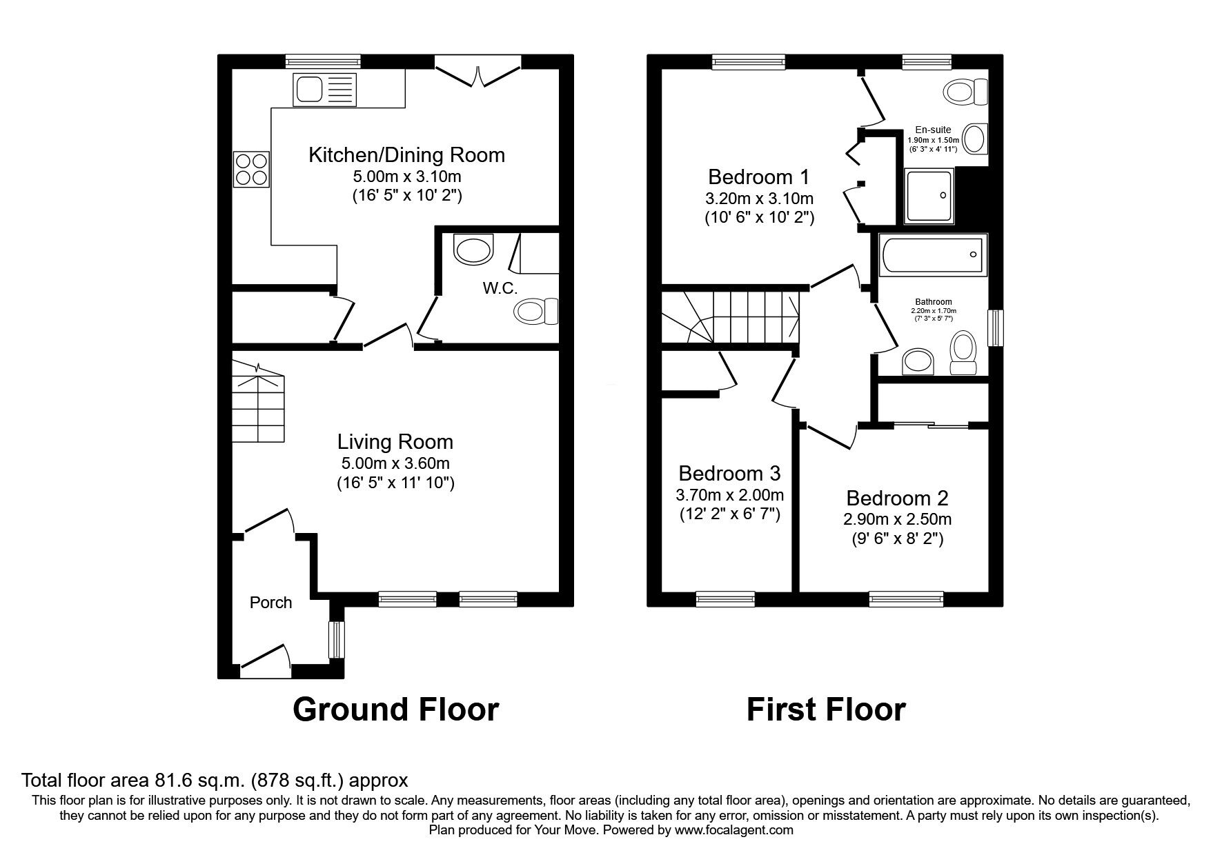 Floorplan of 3 bedroom Semi Detached House for sale, Adelaide Road, Kirkcaldy, Fife, KY2