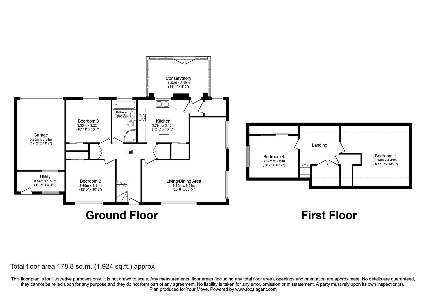 Floorplan of 4 bedroom Detached House for sale, Cairnie Road, Glencarse, Perth and Kinross, PH2