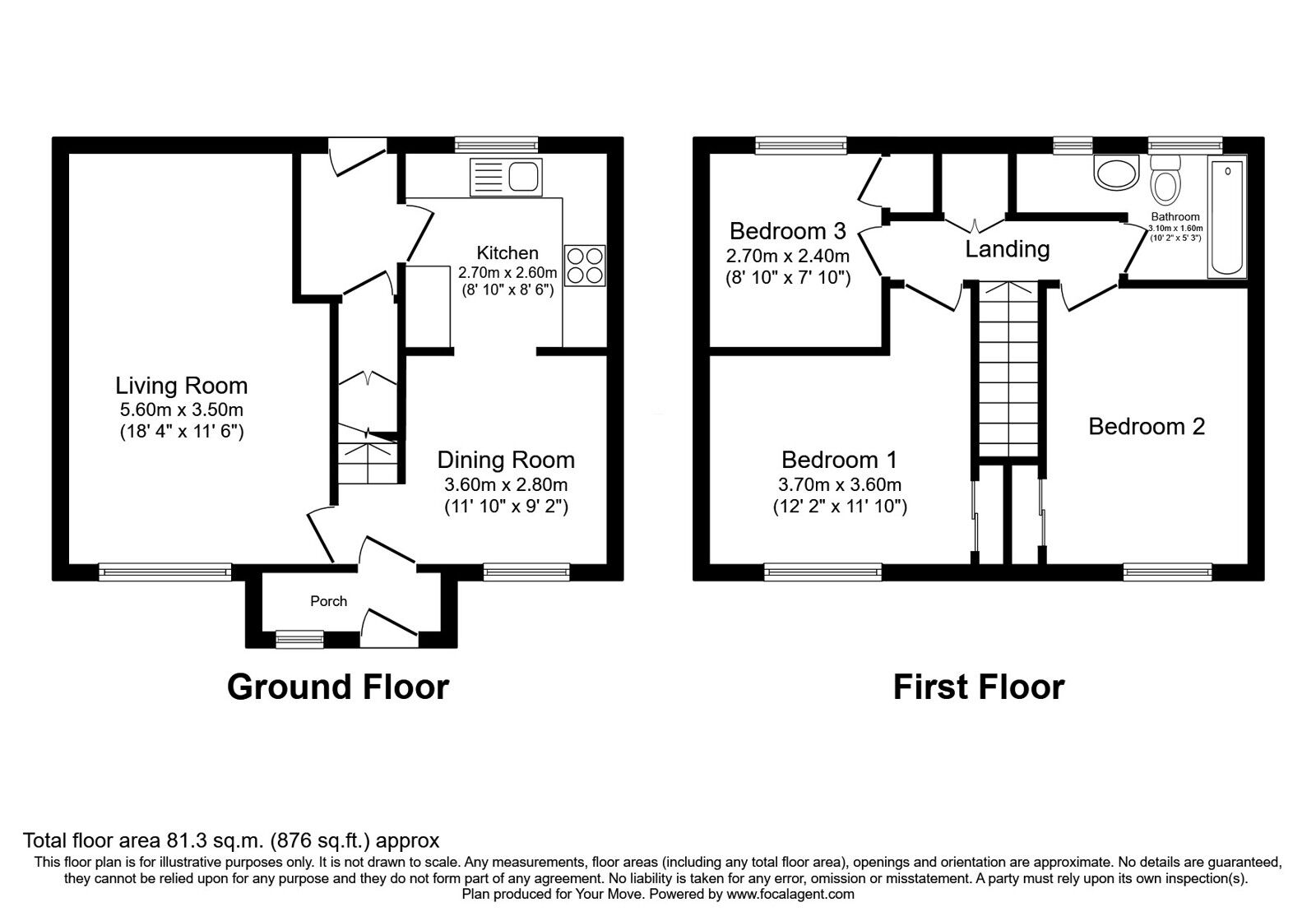 Floorplan of 3 bedroom Mid Terrace House for sale, Garvald Way, Glenrothes, Fife, KY6