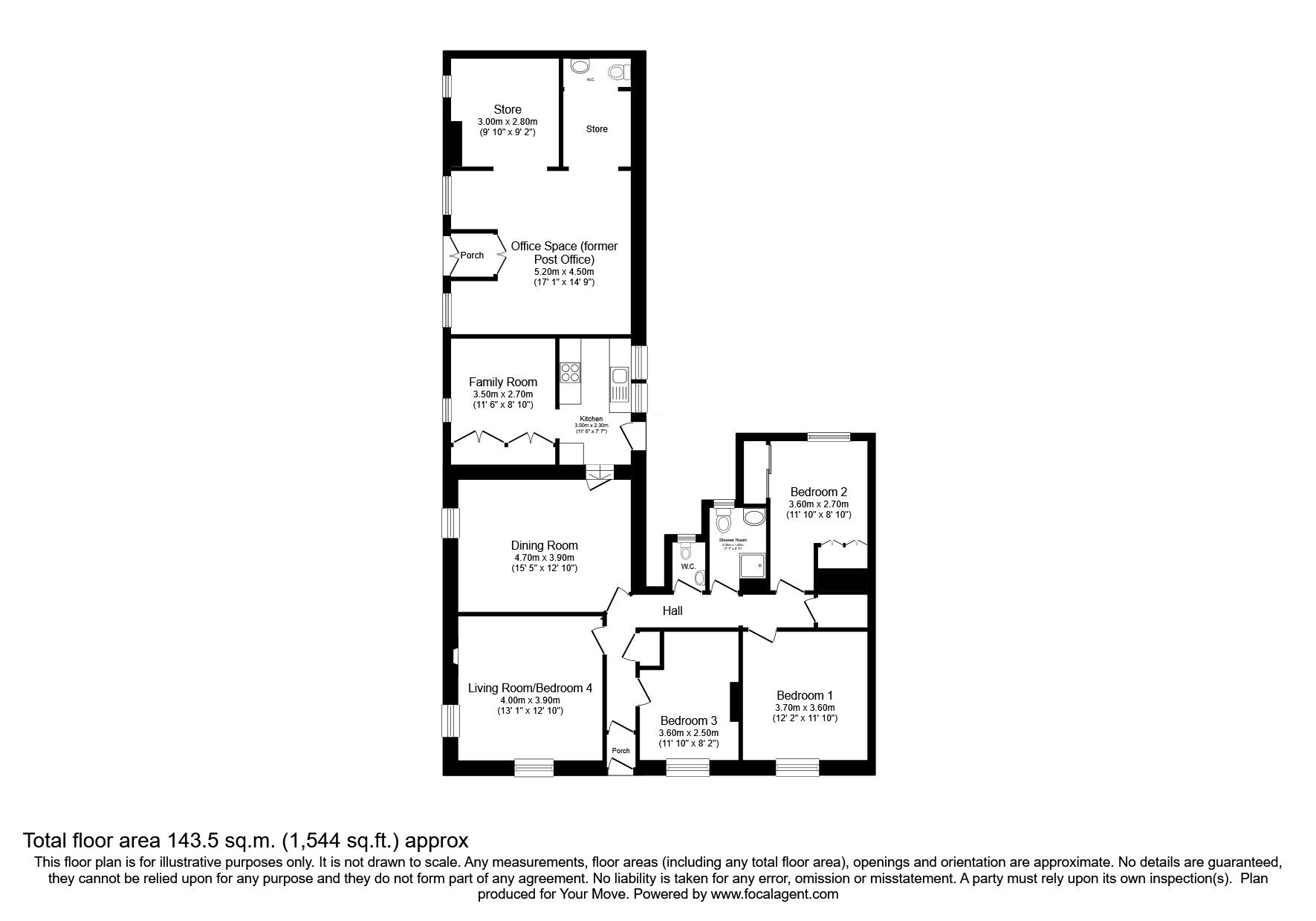 Floorplan of 3 bedroom Semi Detached House for sale, High Street, Leslie, Fife, KY6