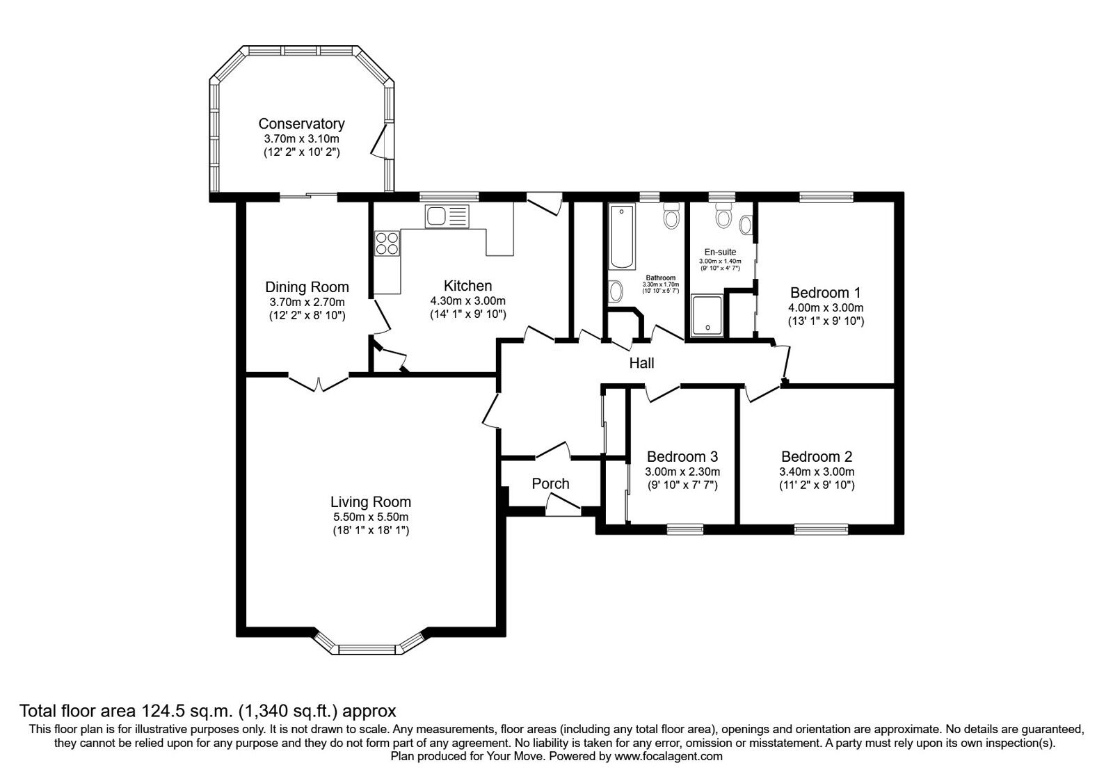 Floorplan of 3 bedroom Detached Bungalow for sale, Cardean Way, Glenrothes, Fife, KY6