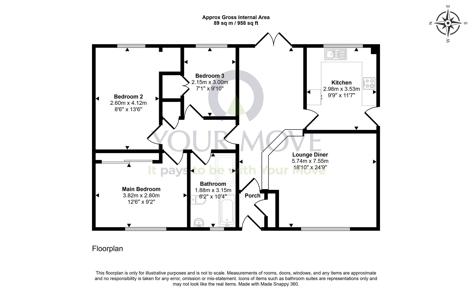 Floorplan of 3 bedroom Detached Bungalow for sale, Demarco Drive, Glenrothes, Fife, KY7