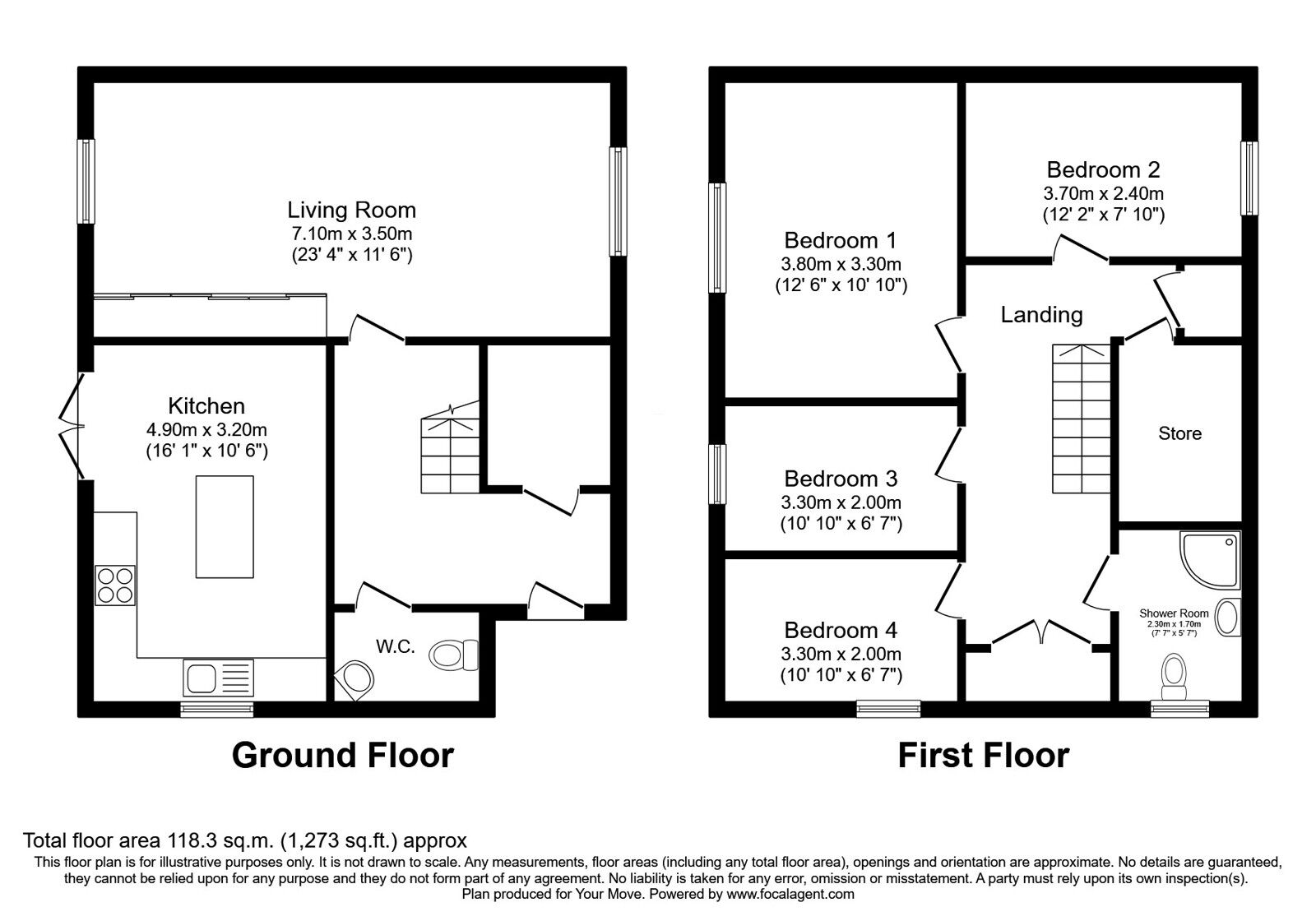 Floorplan of 4 bedroom End Terrace House for sale, Jamie Anderson Place, St. Andrews, Fife, KY16