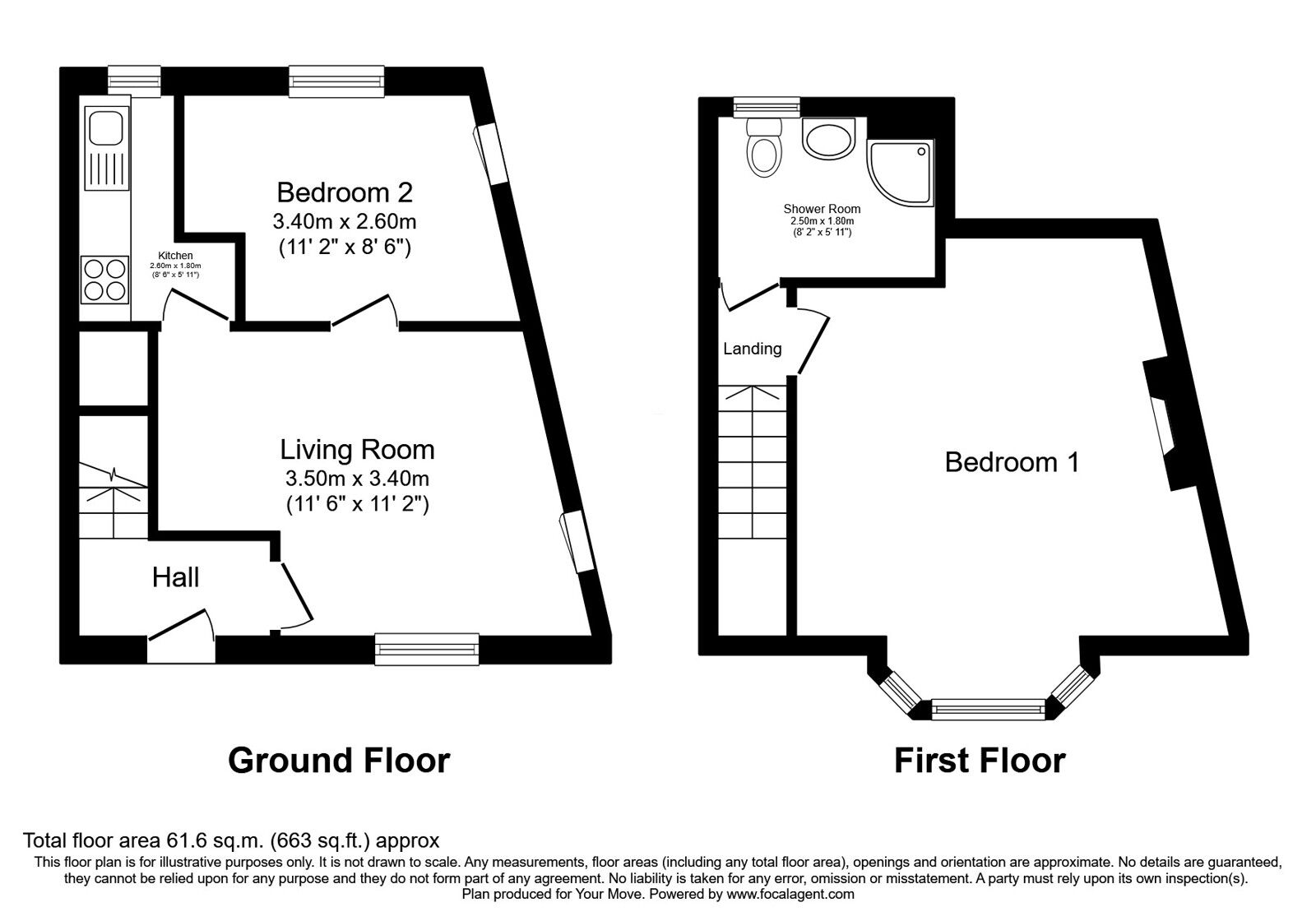 Floorplan of 2 bedroom End Terrace House for sale, Church Street, Milnathort, Perth and Kinross, KY13