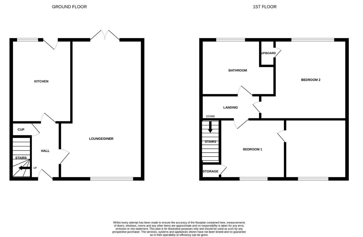 Floorplan of 2 bedroom Mid Terrace House for sale, Capledrae Court, Ballingry, Fife, KY5