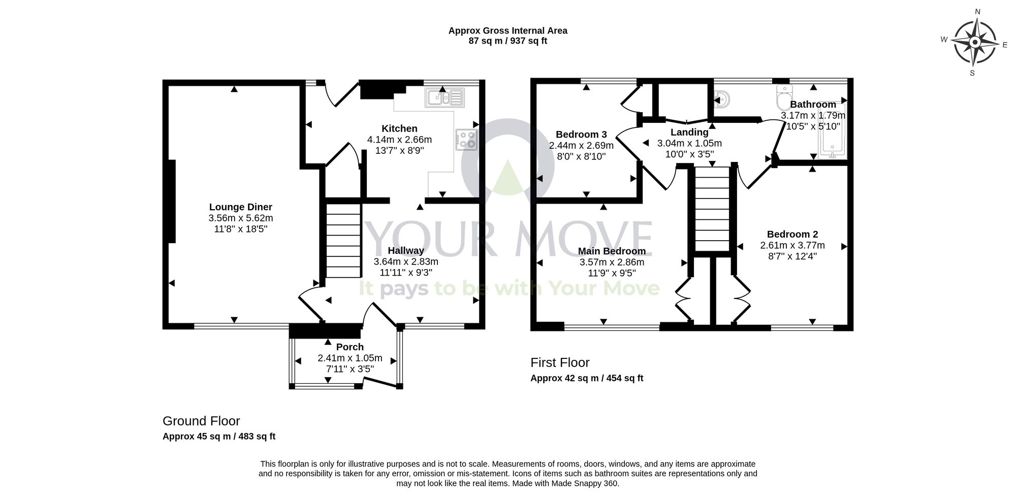 Floorplan of 3 bedroom Mid Terrace House for sale, Greenlaw Crescent, Glenrothes, Fife, KY6