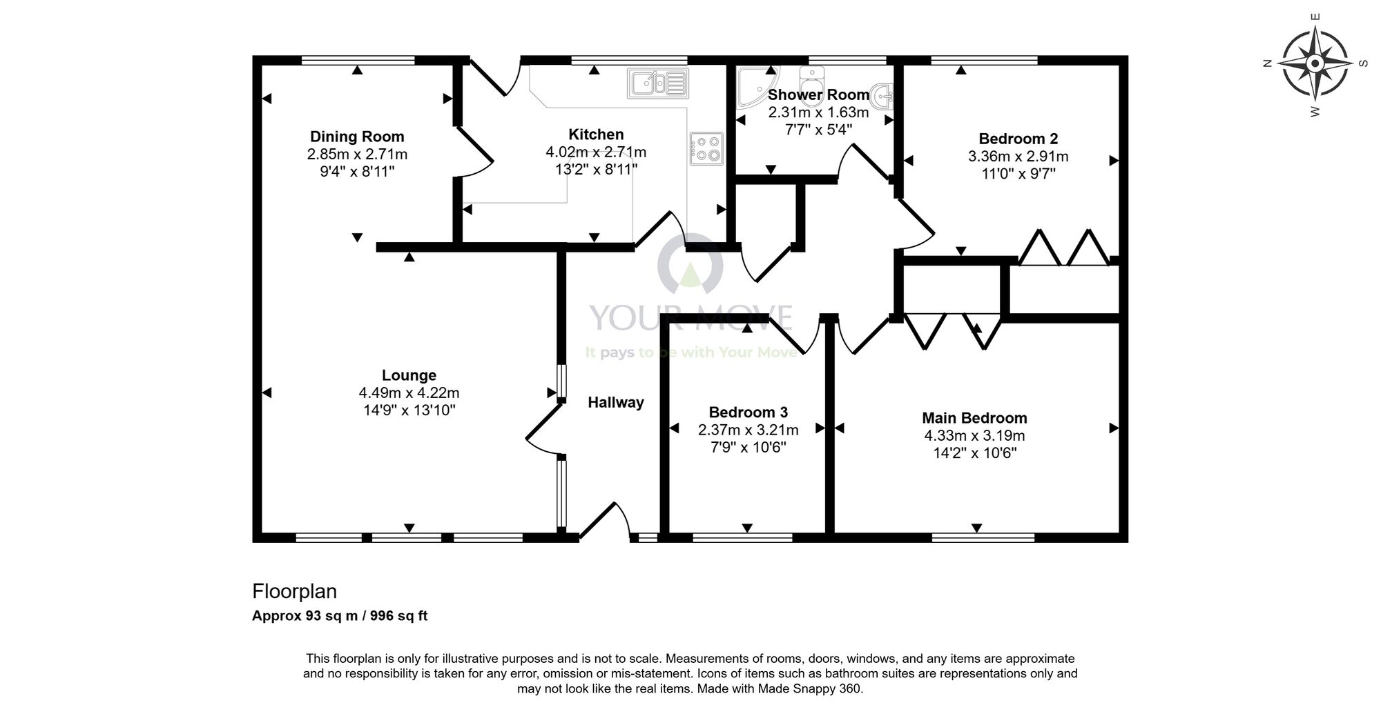 Floorplan of 3 bedroom Detached Bungalow for sale, Jubilee Gardens, Milton of Balgonie, Fife, KY7