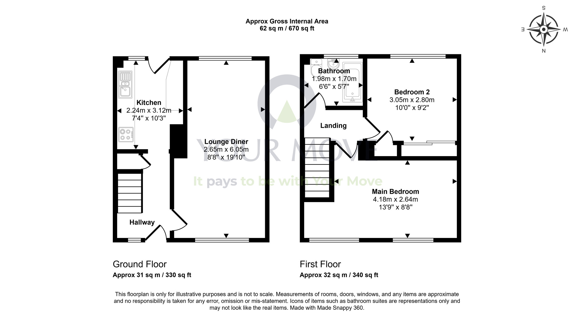 Floorplan of 2 bedroom End Terrace House for sale, Rimbleton Avenue, Glenrothes, Fife, KY6