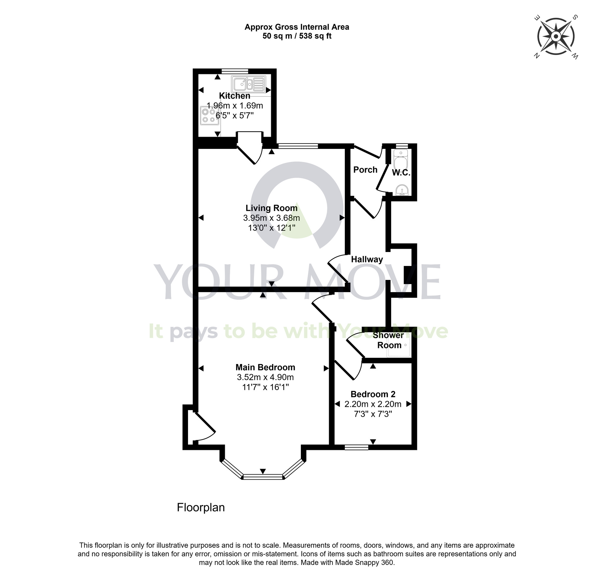 Floorplan of 2 bedroom Flat for sale, Main Road, East Wemyss, Fife, KY1