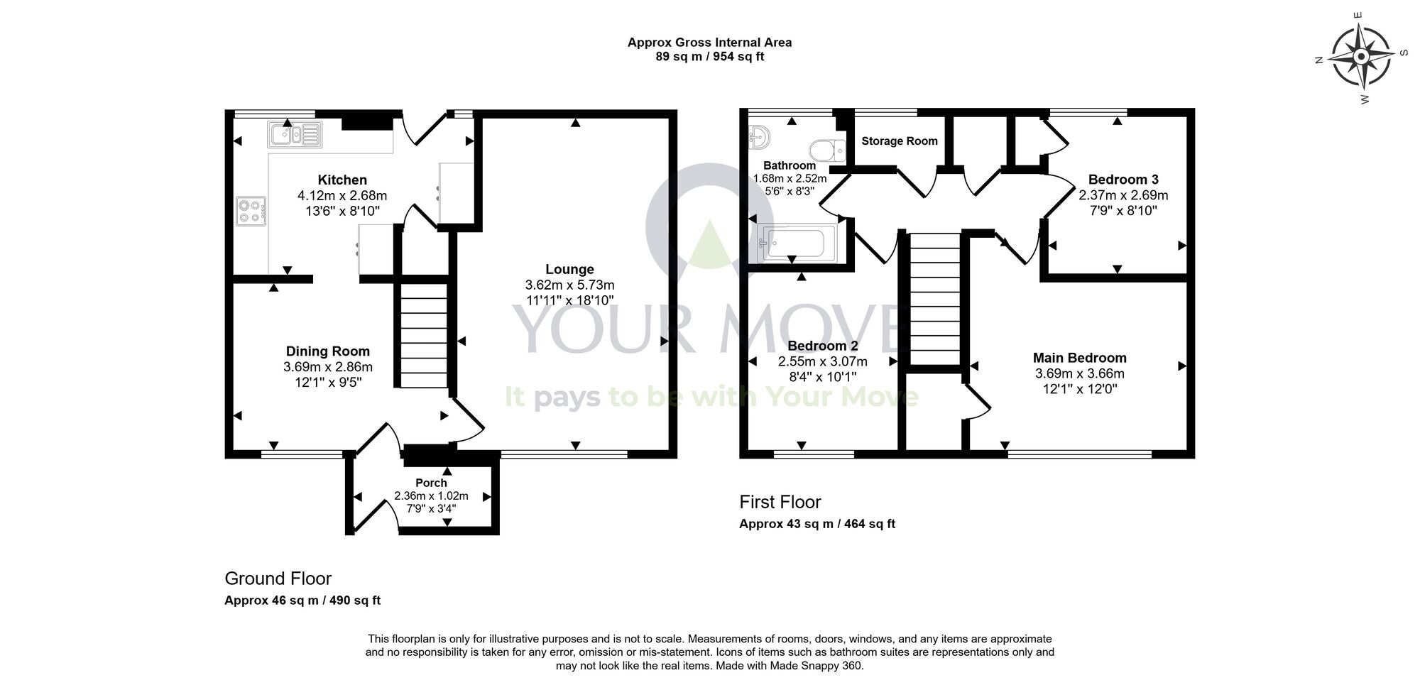 Floorplan of 3 bedroom Mid Terrace House for sale, Ednam Drive, Fife, KY6