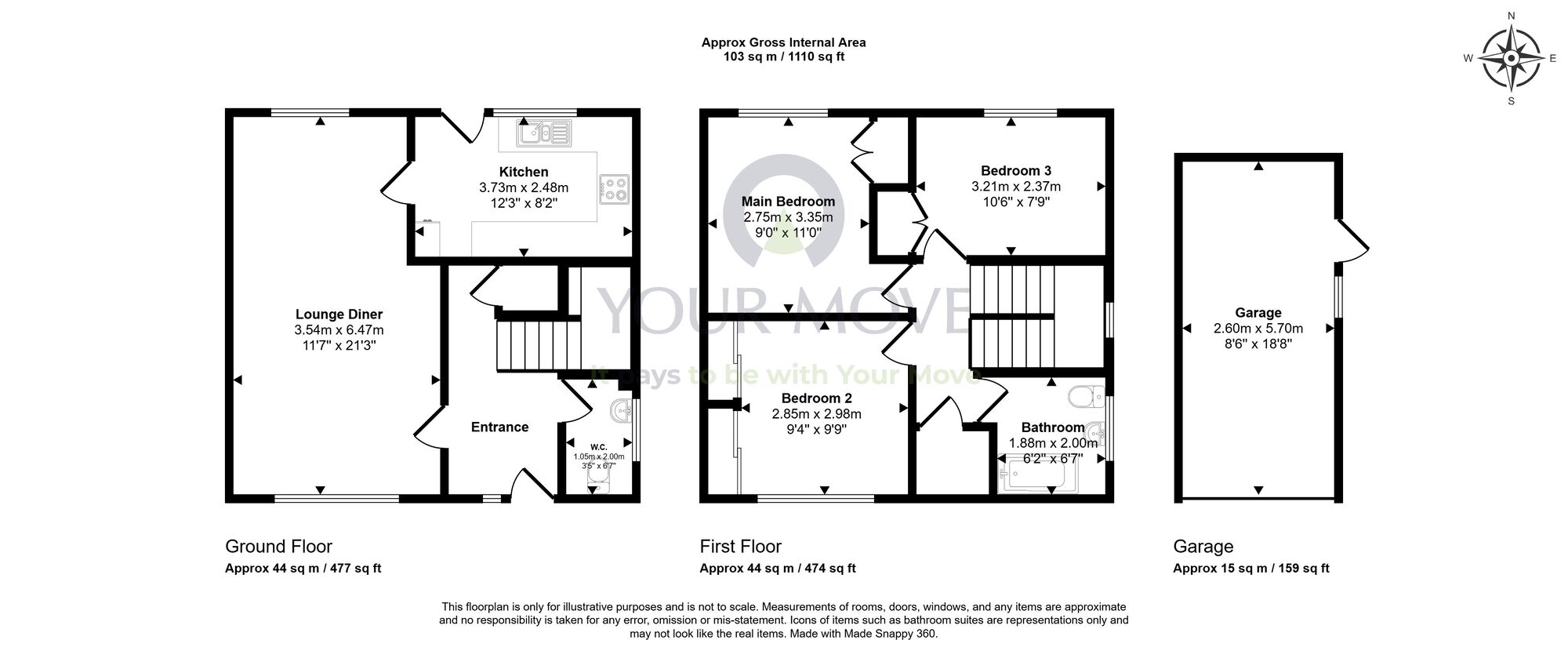 Floorplan of 3 bedroom Detached House for sale, Cedar Drive, Glenrothes, Fife, KY7