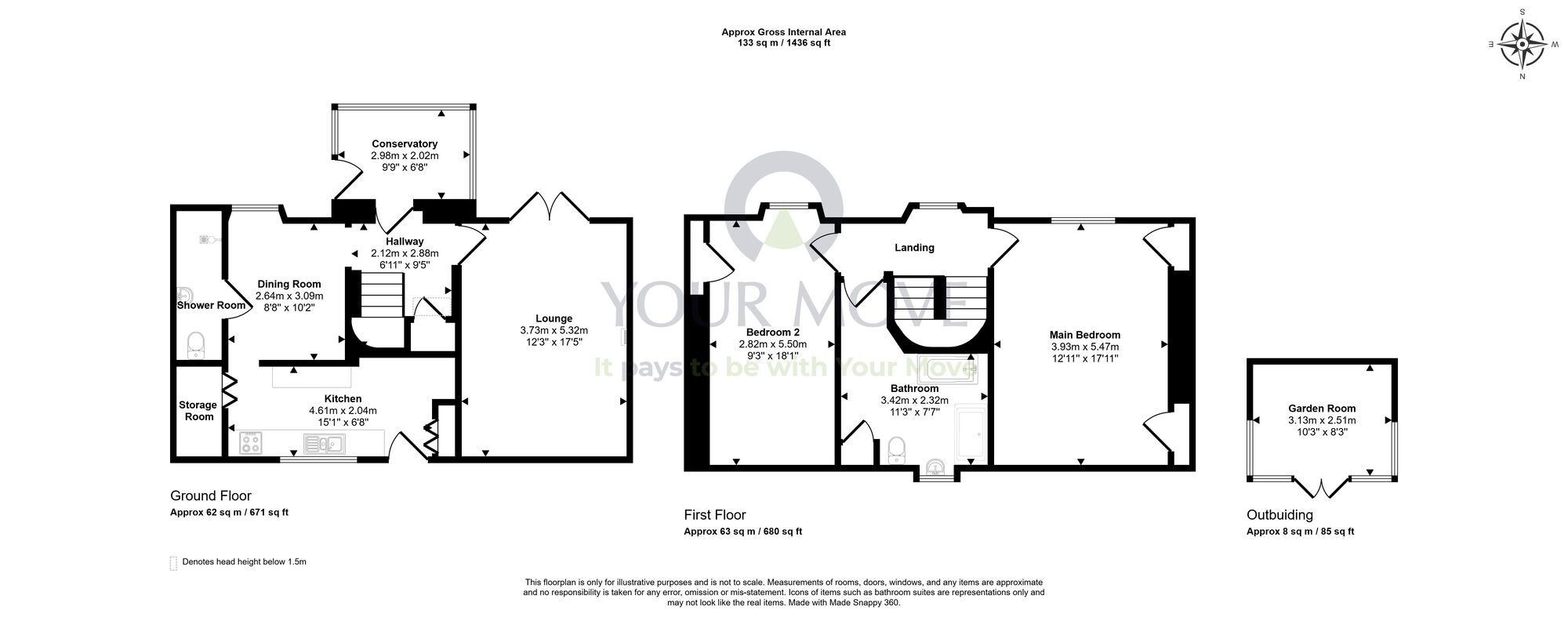 Floorplan of 2 bedroom Semi Detached House for sale, High Street, Leslie, Fife, KY6