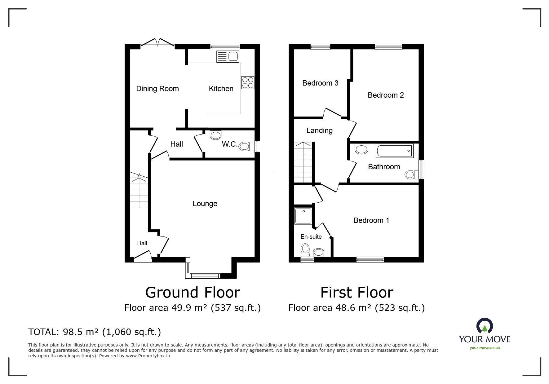 Floorplan of 3 bedroom Semi Detached House for sale, Maguire Green, Glenrothes, Fife, KY7