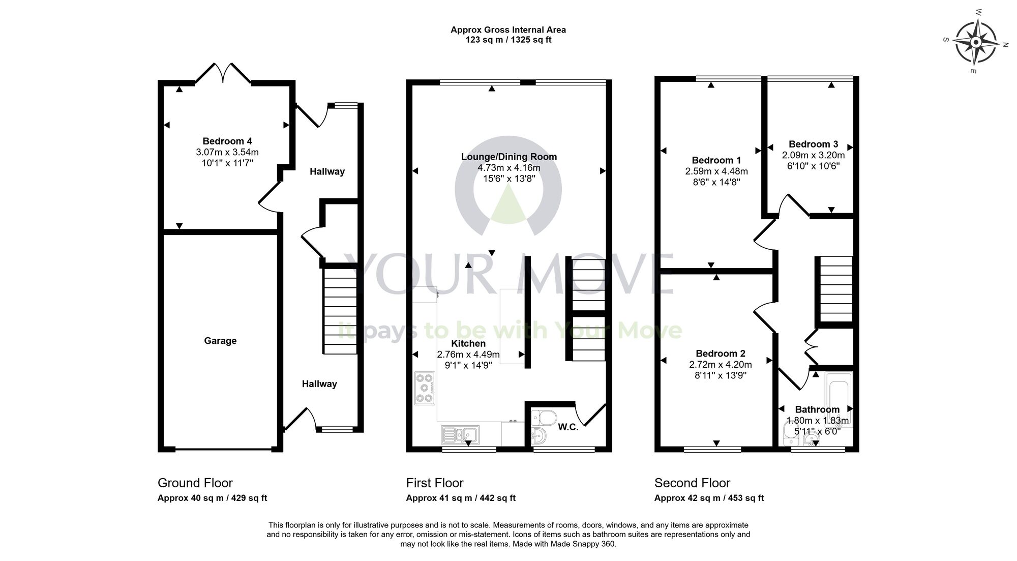 Floorplan of 4 bedroom Mid Terrace House for sale, Alves Drive, Glenrothes, Fife, KY6