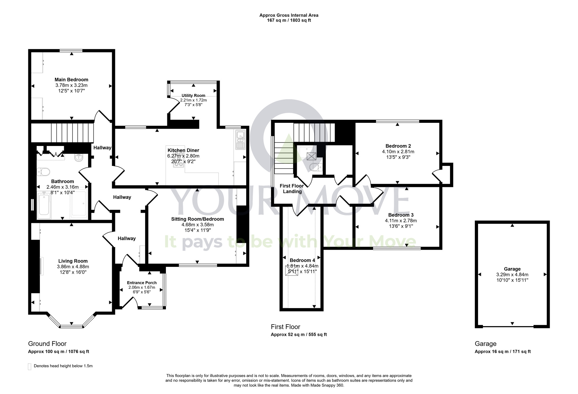 Floorplan of 4 bedroom Semi Detached House for sale, The Fairway, Kirkcaldy, Fife, KY1