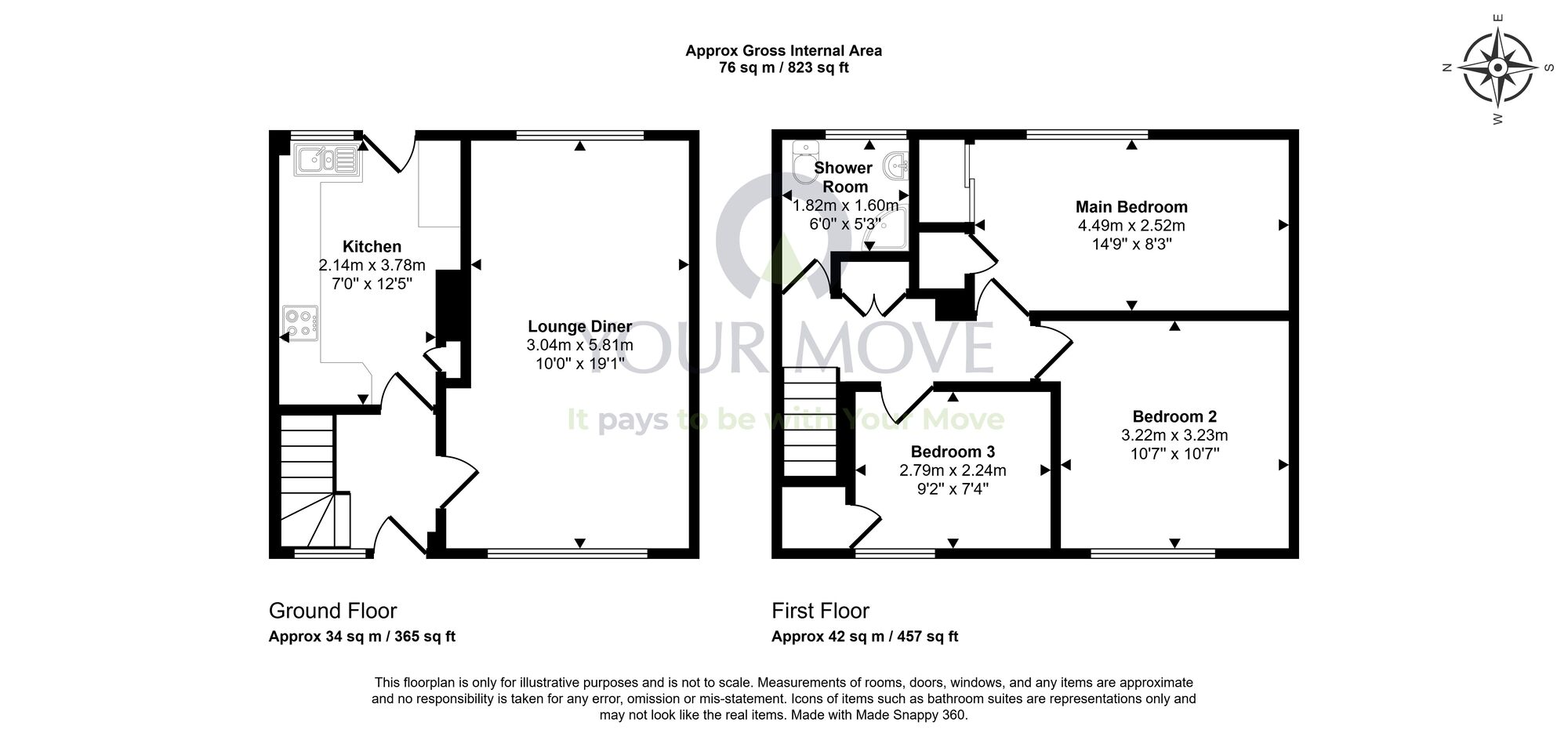 Floorplan of 3 bedroom Mid Terrace House for sale, Barrie Path, Glenrothes, Fife, KY6