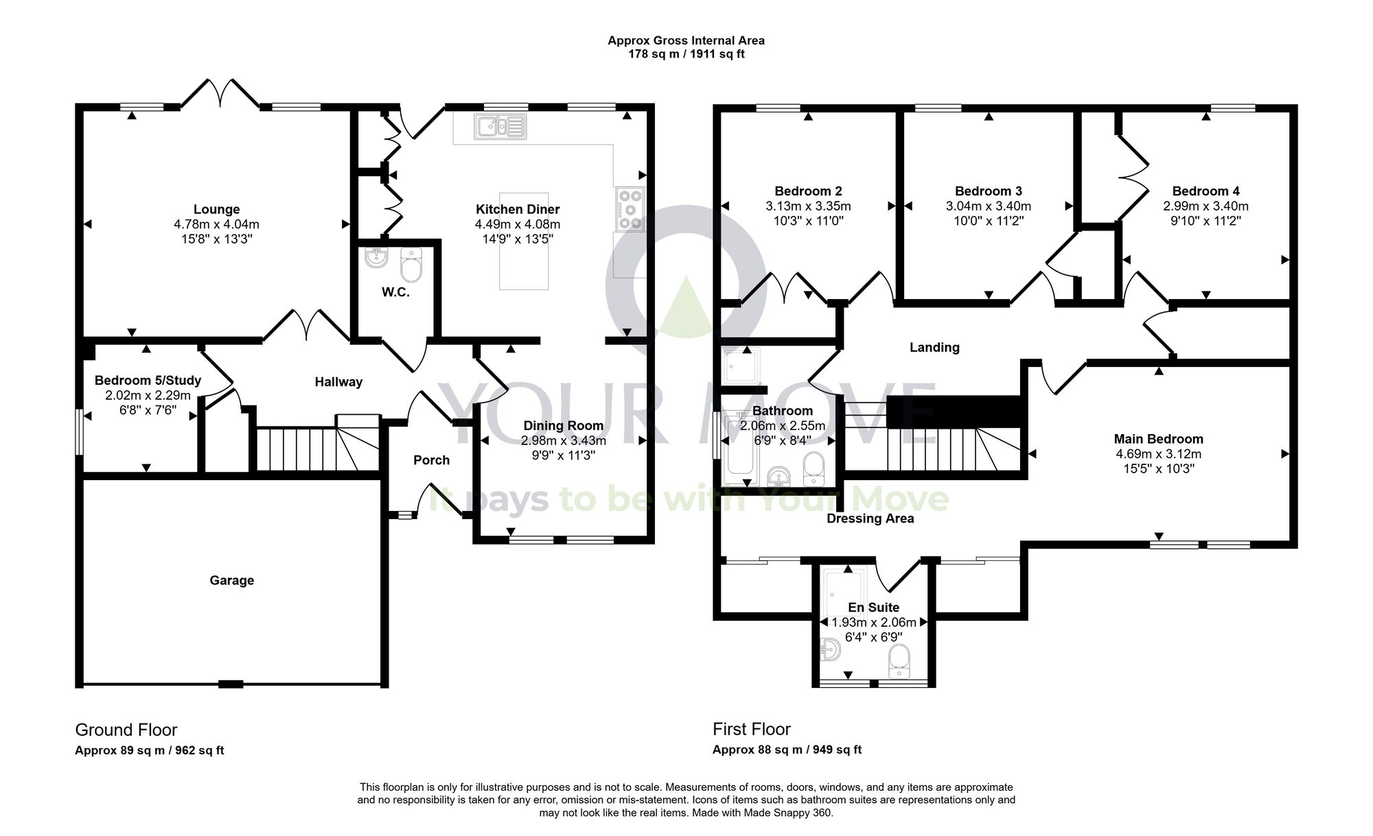 Floorplan of 4 bedroom Detached House for sale, Woods Drive, Glenrothes, Fife, KY6