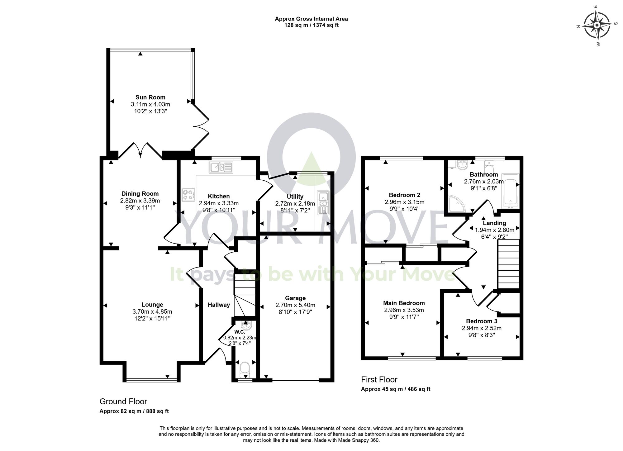 Floorplan of 3 bedroom Semi Detached House for sale, Braemar Gardens, Glenrothes, Fife, KY6