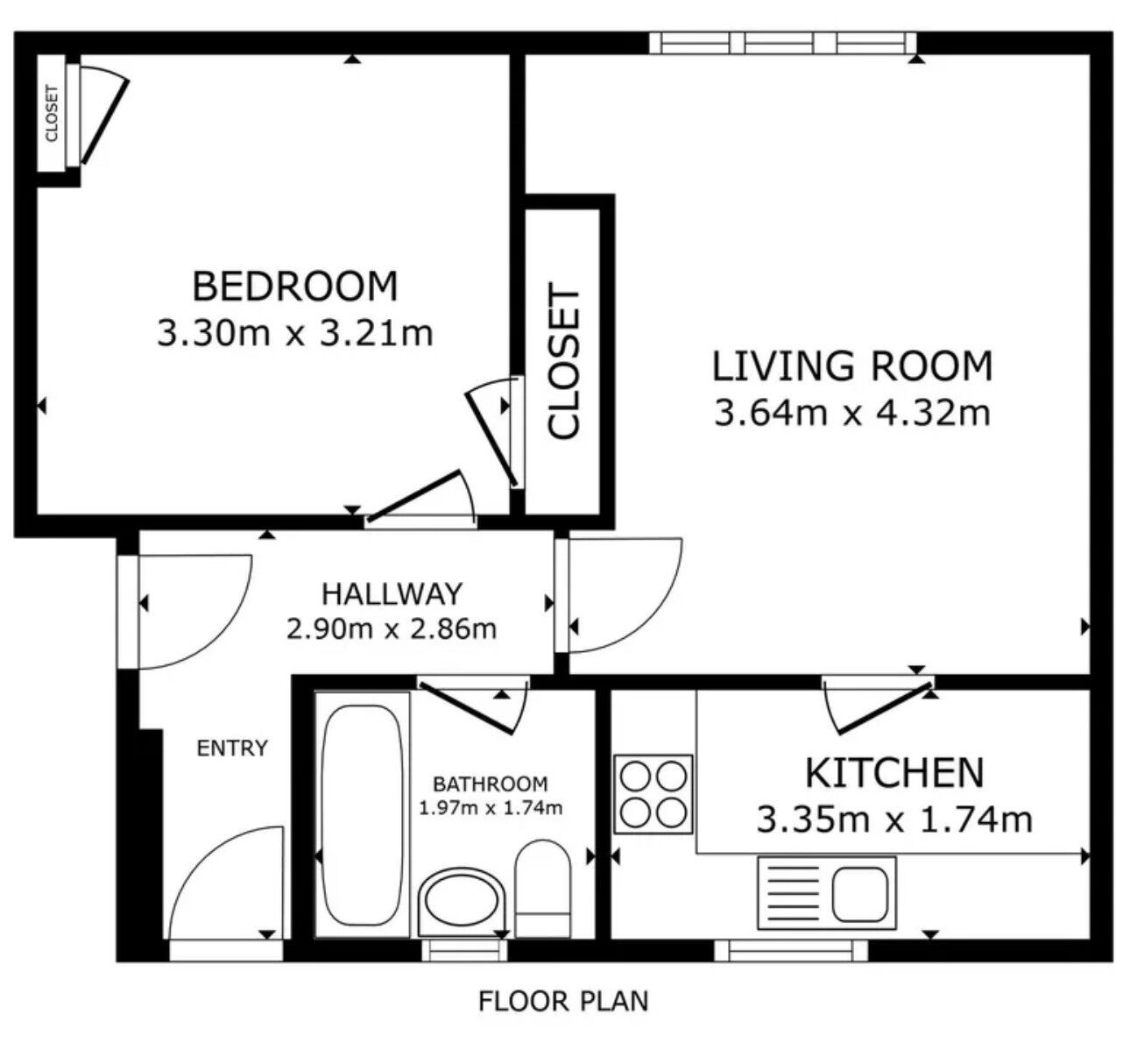 Floorplan of 1 bedroom Flat to rent, Summer Road, East Wemyss, Fife, KY1