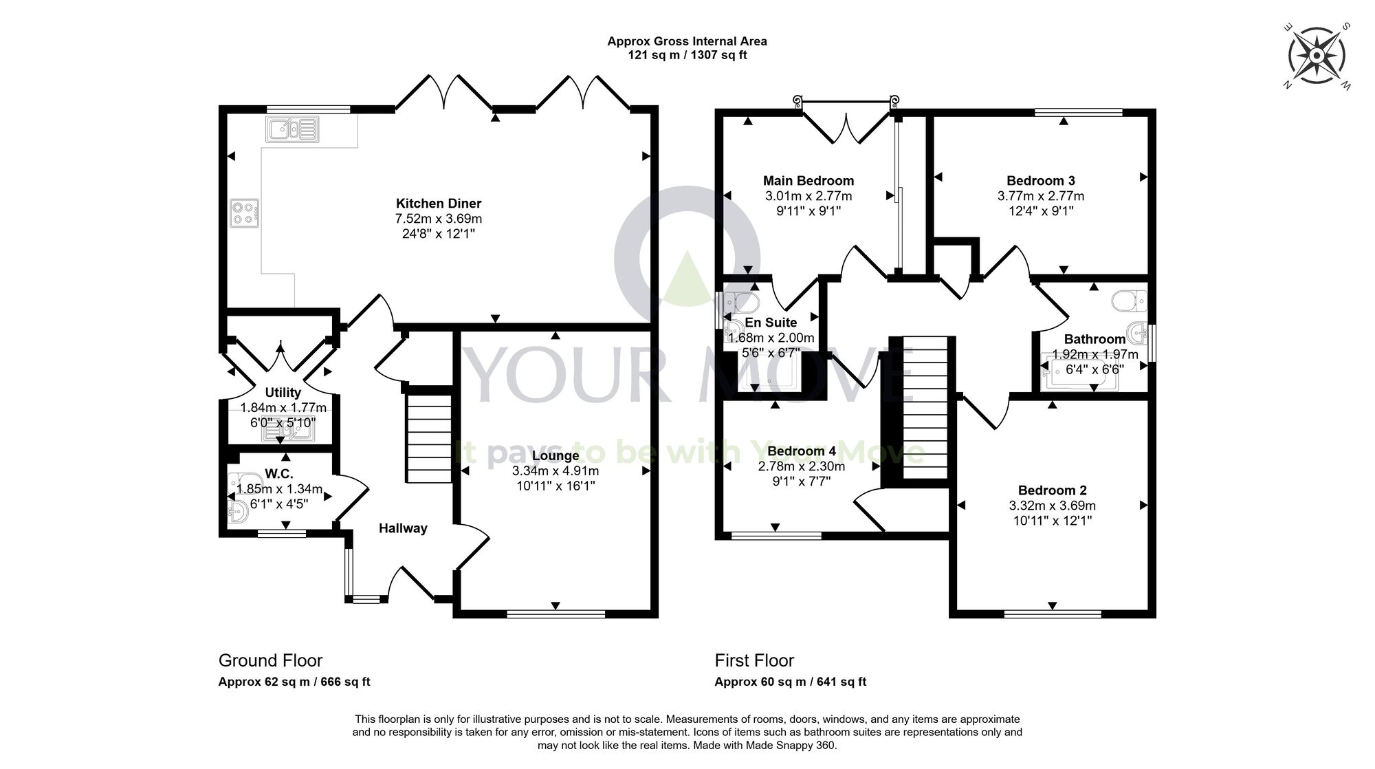 Floorplan of 4 bedroom Detached House for sale, Carden Mill Brae, Cardenden, Fife, KY5