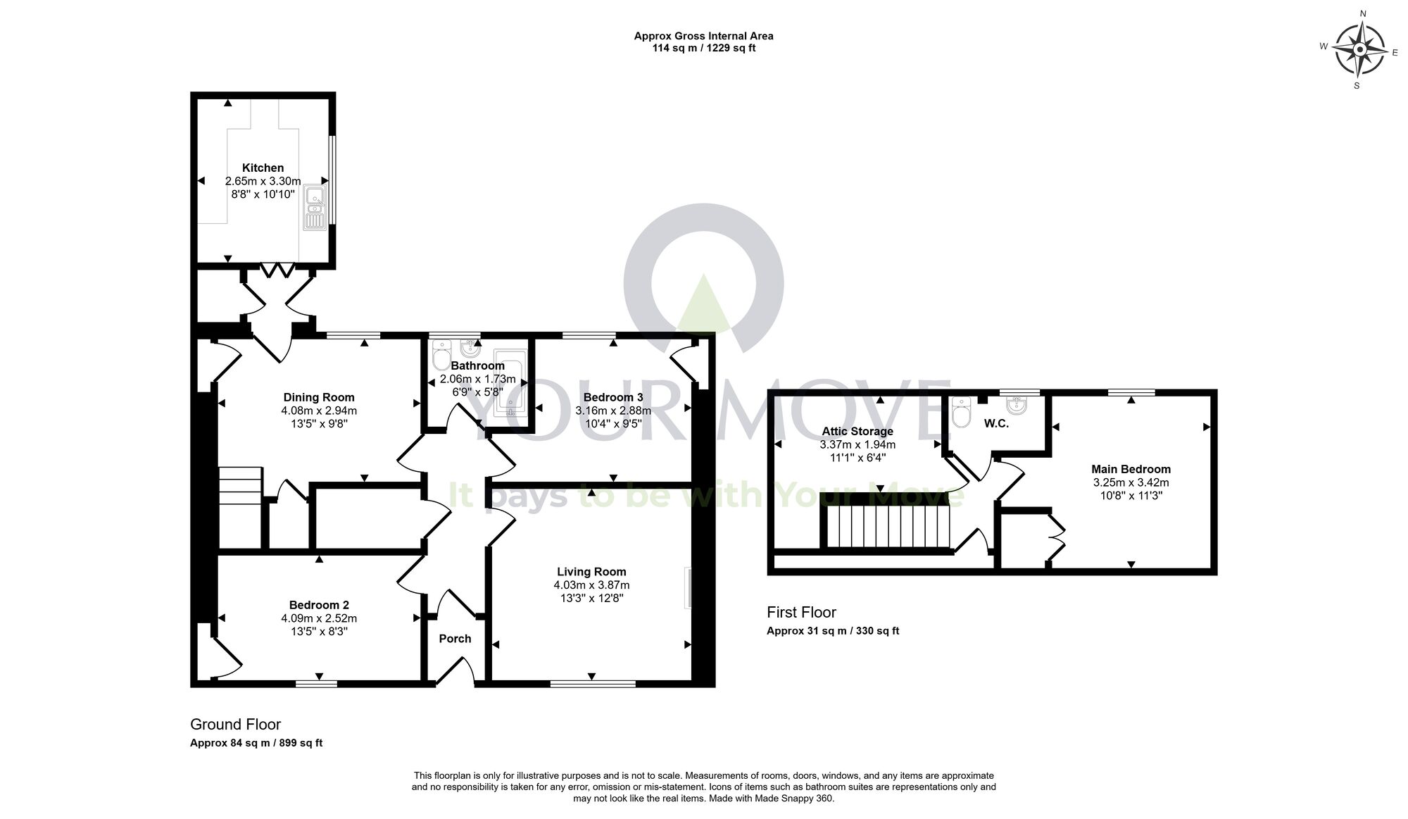 Floorplan of 3 bedroom Detached House for sale, Station Road, Thornton, Fife, KY1