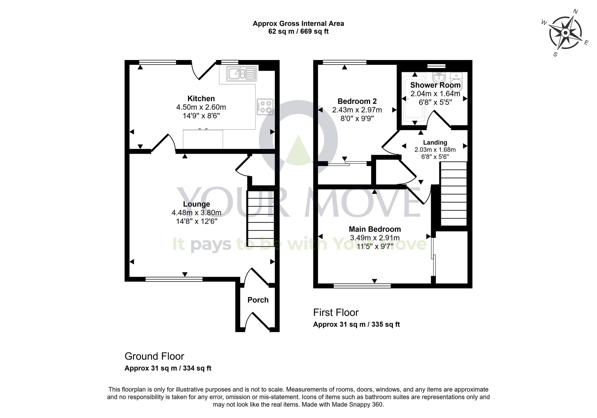Floorplan of 2 bedroom Semi Detached House for sale, Moidart Drive, Glenrothes, Fife, KY7