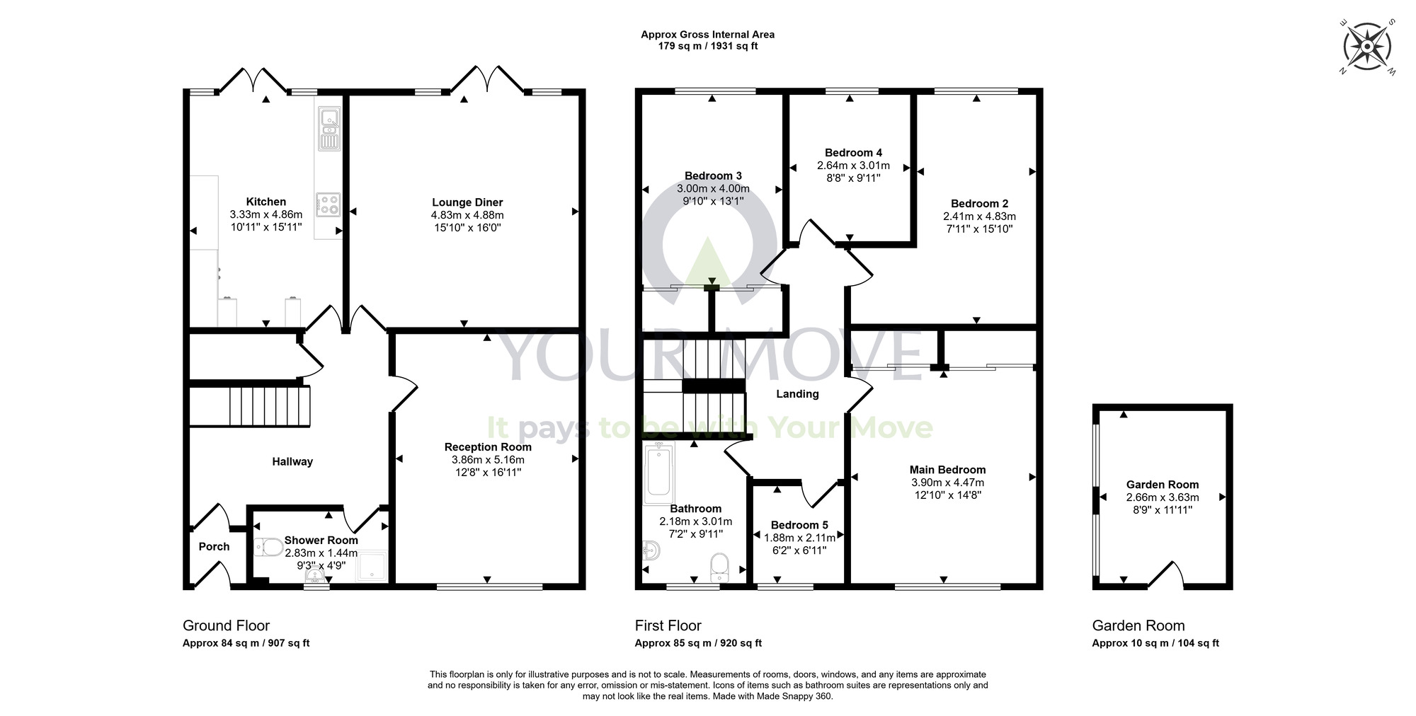 Floorplan of 5 bedroom Mid Terrace House for sale, Cupar Road, Pitlessie, Cupar, KY15